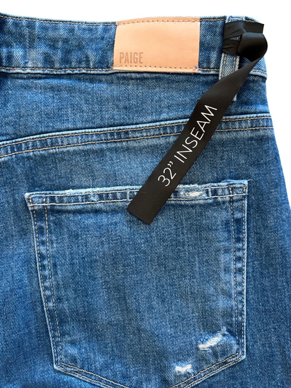 Paige NWT Harper Wide-Leg Jeans Timbre Size 28 - Picture 8 of 10